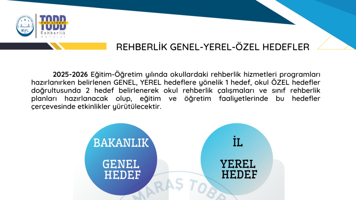 Rehberlik Faaliyetleri HEDEFLER