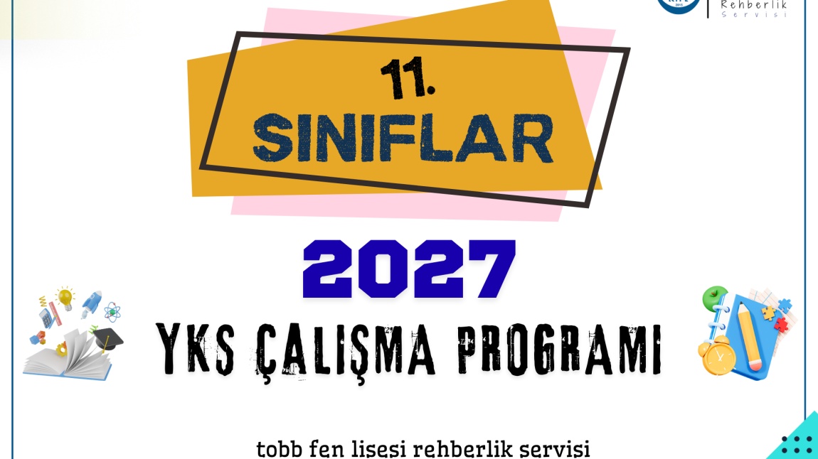 11. Sınıflar 2027 YKS Çalışma Programı